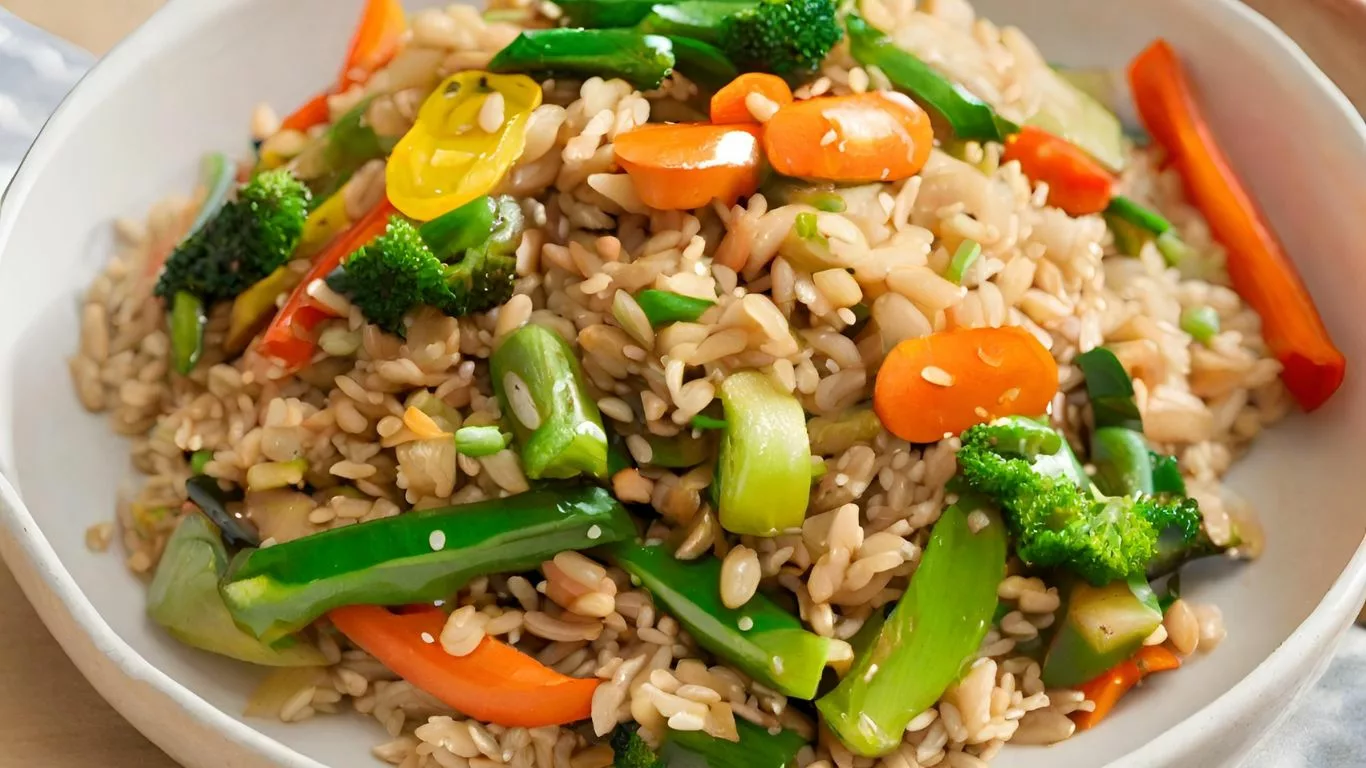 GERD-Friendly Dinner Recipes Vegetable Stir-Fry with Brown Rice