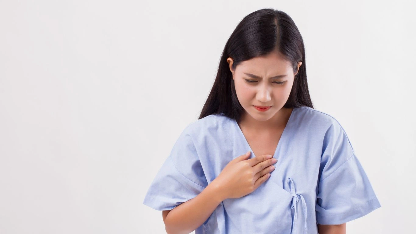 Heartburn caused by acidic food