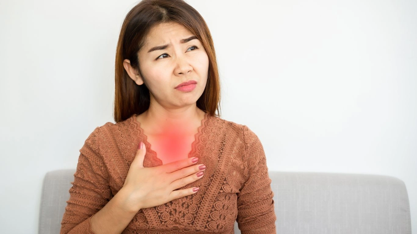 Oranges causing acid reflux discomfort