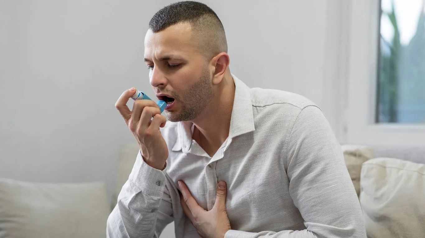 Swimming pool with indoor warm moist air, beneficial for asthma sufferers