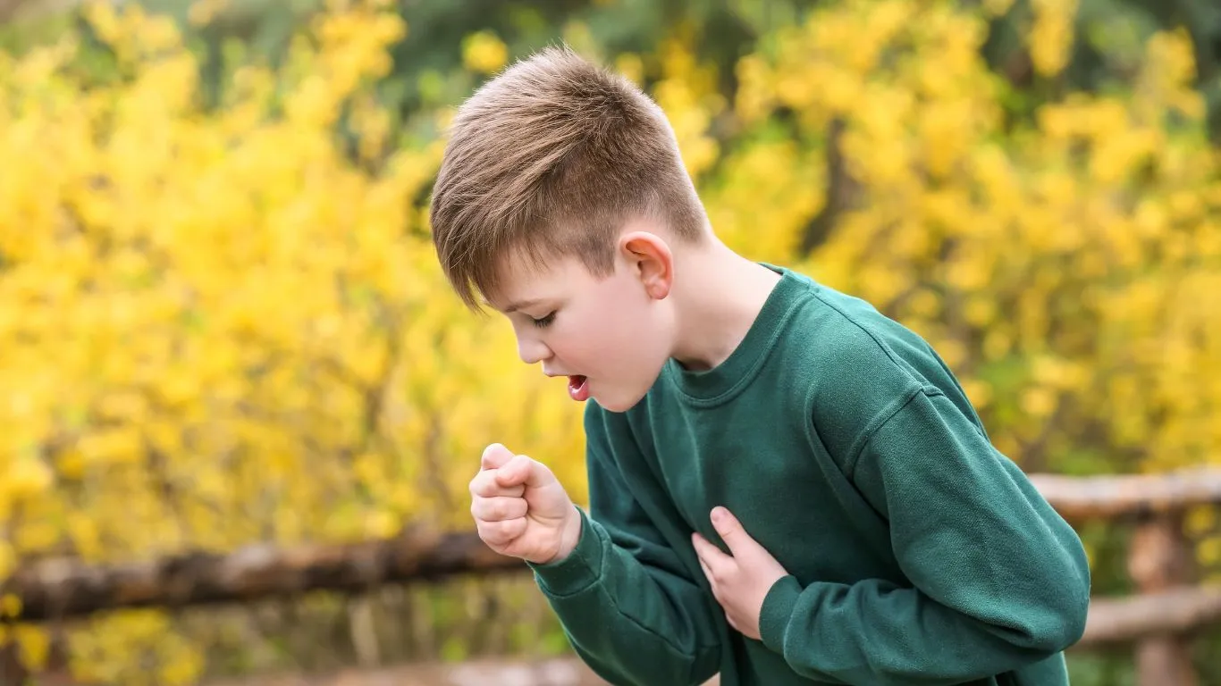 Person with asthma doing light jogging outdoors