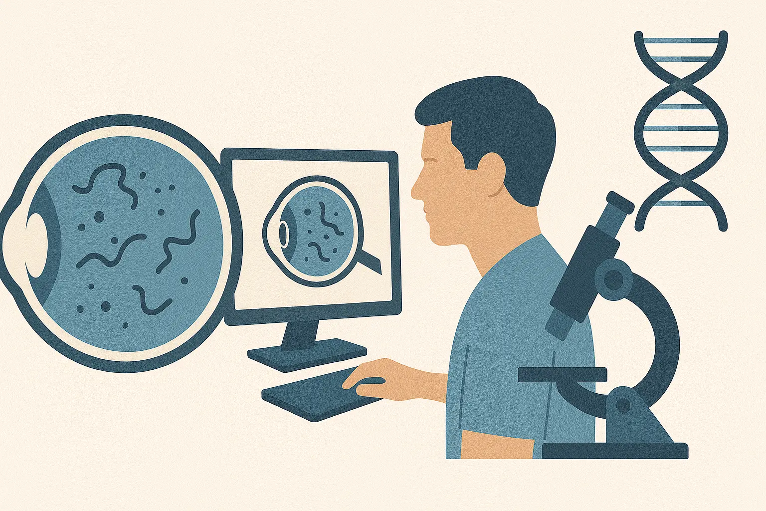 Latest eye floater research illustration
