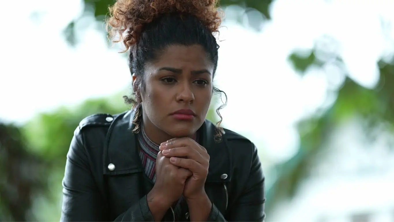 Patient reading side effect details of anxiety medication