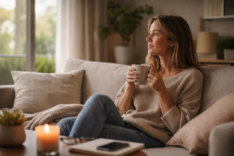 Sunlight streaming through a window casting gentle shadows across the room