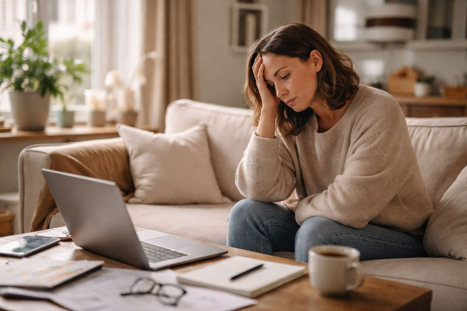 Natural light coming through a window onto a small work surface and chair