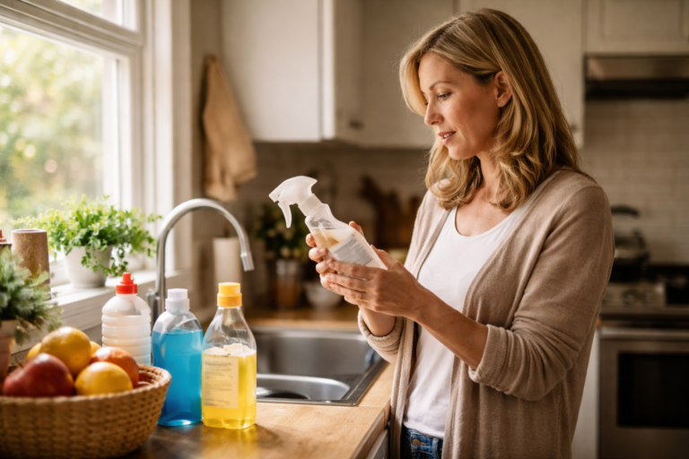 hands rinsing leafy greens under running tap water